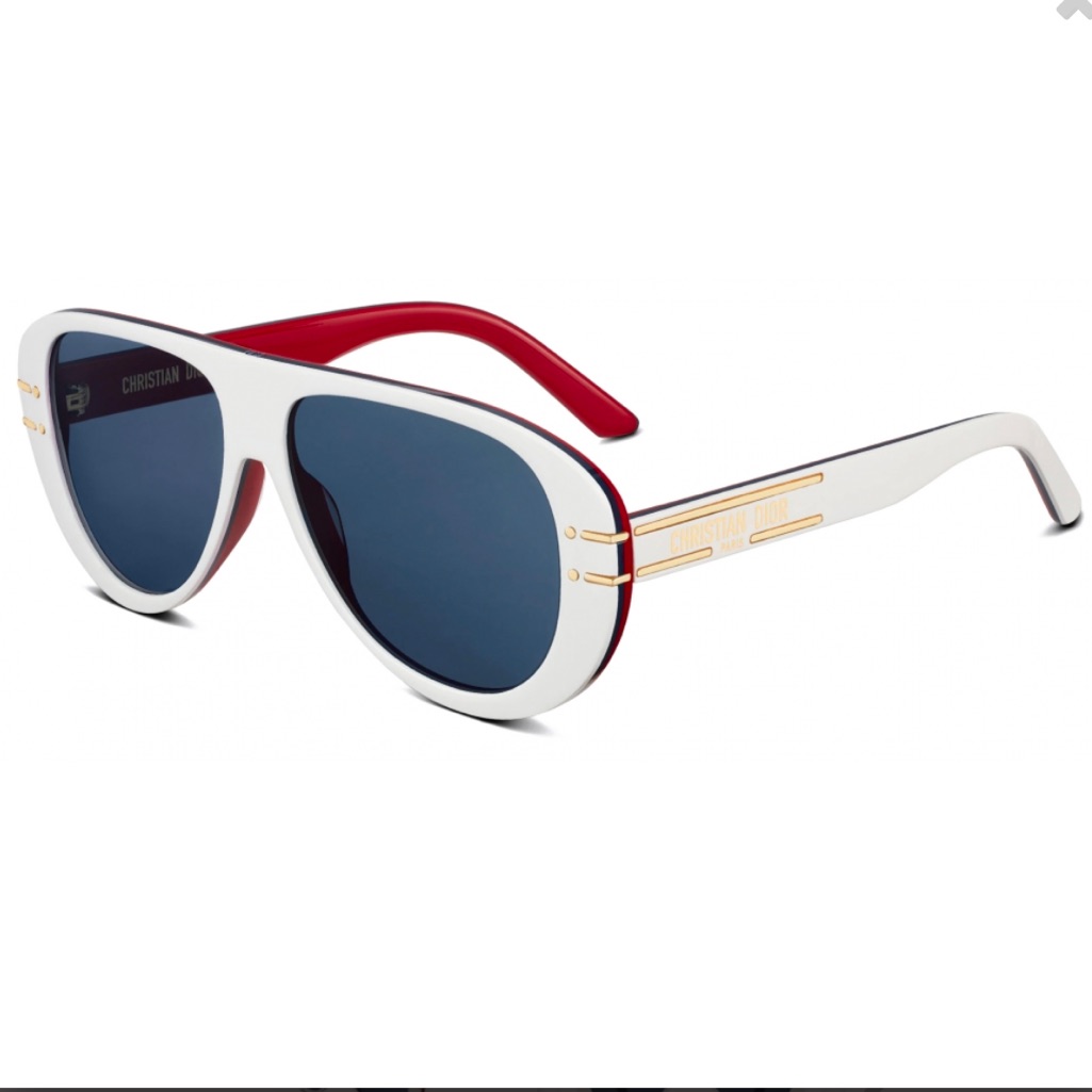 Dior Chic Red And White Sunglasses